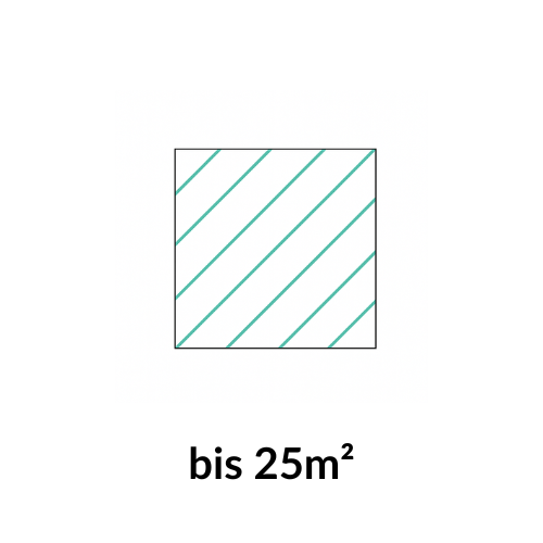 bis 25m²